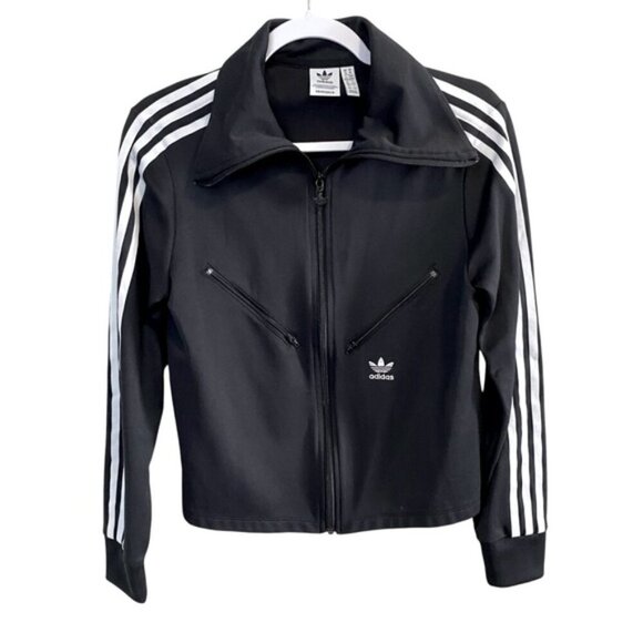 Adidas - Classic Black Zip Front Track Jacket - M - Picture 1 of 5